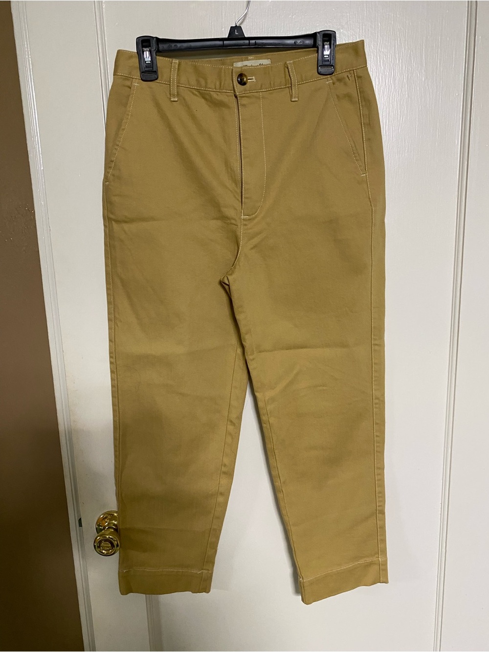 Madewell Women’s Chino Camel Tan Slacks, Size 28